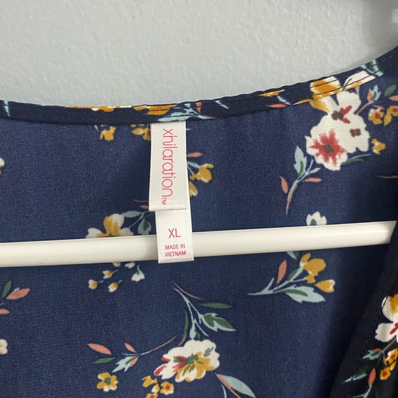 Floral sheer tie-front cardigan, XL - Picture 3 of 3